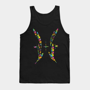 Pisces floral color spray Tank Top